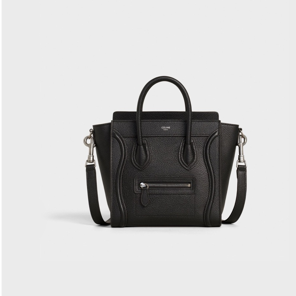 CELINE NANO LUGGAGE BAG IN DRUMMED CALFSKIN
BLACK